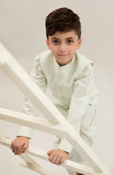 Embroidered Waist Coat 3 Piece Infant Suit - SIS706125